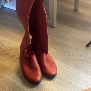 Arche Women's Red Over the Knee Boots